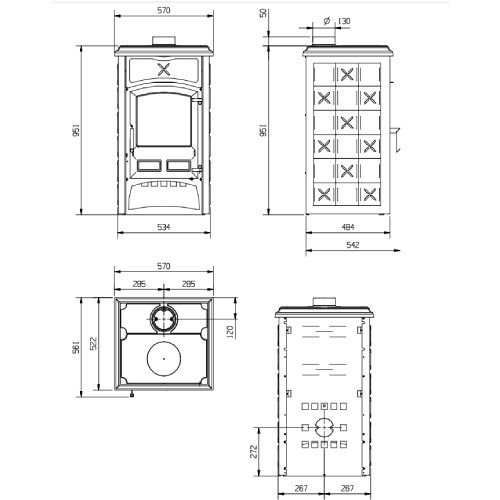 La Nordica Gisella Kaminofen 8 kW
