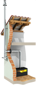 LAS-Schornstein konzentrisch Ø100 mm Bausatz - Tecnovis TEC-LAS-DECO