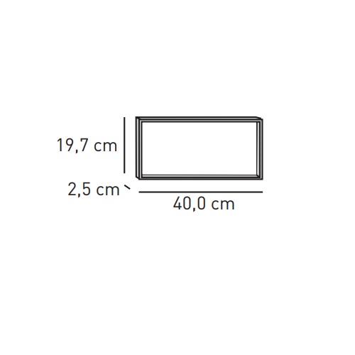 Kaminzubehör Skantherm -  Distanzrahmen 2,5 x 40,0 x 19,7 cm für Elements 2.0, Front & 2S/3S