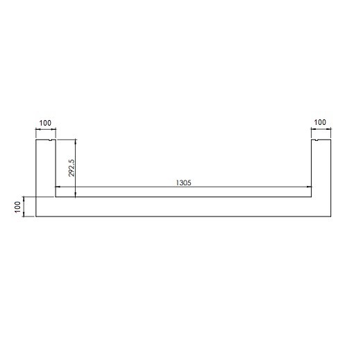 Gaskaminzubehör DRU - Einbaublende für Metro 130XT/3 RCH (8-seitig, B = 100 mm)