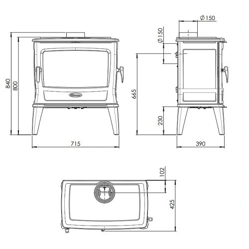 Dovre Tai 35 W Kaminofen 6,5 kW