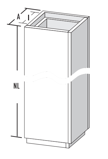 Leichtbauschornstein - Schachtelement 600 mm (Nutzlänge 570 mm) - Raab L90