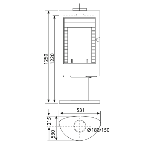 Wamsler Nizza Kaminofen 10 kW