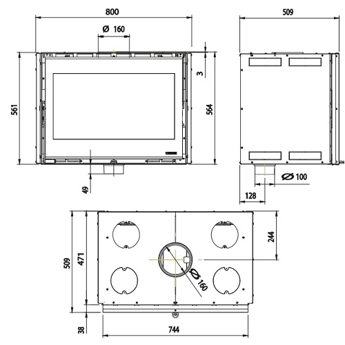 La Nordica Inserto 80 Wide 2.0 | Kamineinsatz 8 kW