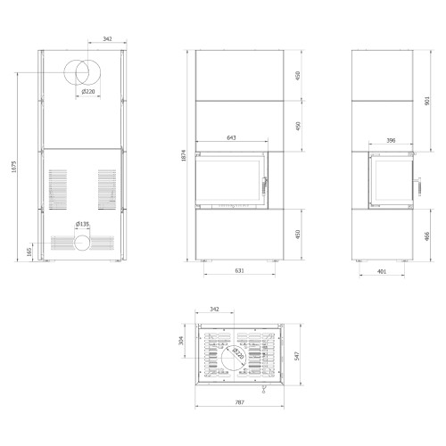 Kratki Simple Box Kaminbausatz 8 kW