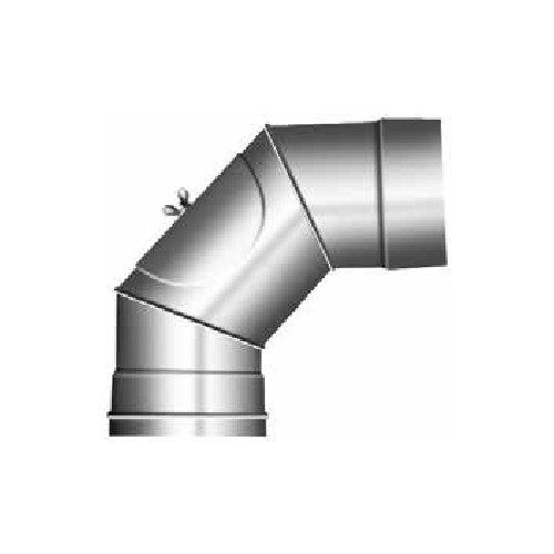 Bogen 0°-90° mit Reinigung - einwandig - Schräder Future EW