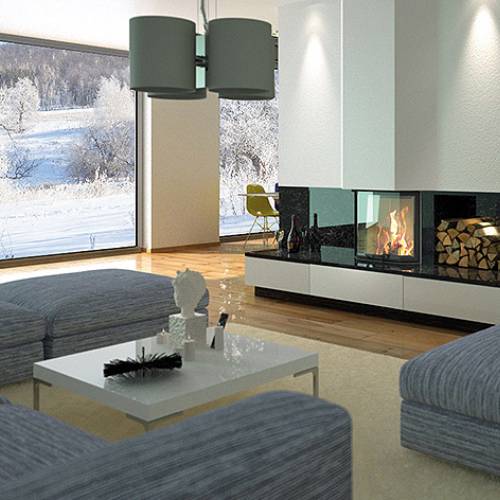SCHMID Pano 67 s Kamineinsatz 9 kW Drehtür