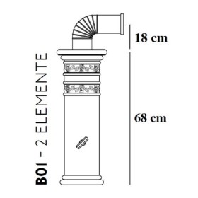 Kaminzubehör Sergio Leoni - Keramiksäule für Liberty E