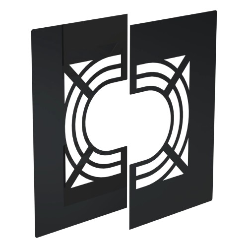 Deckenblende für Hinterlüftung, zweiteilig, 0-30° - doppelwandig - Tecnovis TEC-DW-NOIR