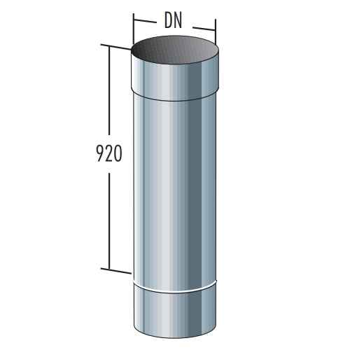 Rohrelement 1000 mm - einwandig - Raab EW-FU