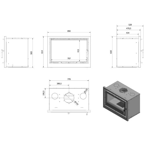 Fram RK/80 Kaminkassette 12 kW