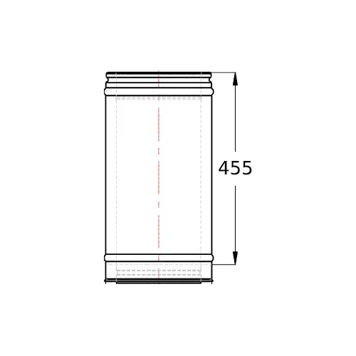 Rohrelement 500 mm - doppelwandig - Schiedel ICS