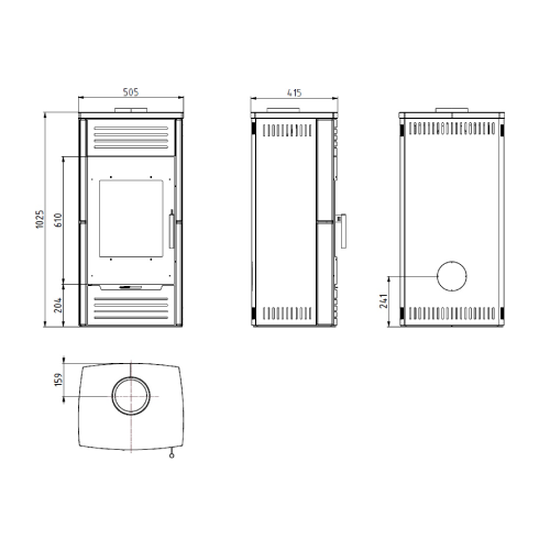 Wamsler Seto Kaminofen 8 kW