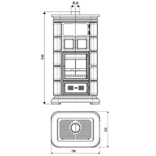 Sergio Leoni Marlene Maxi L/F E Kaminofen 9,6 kW