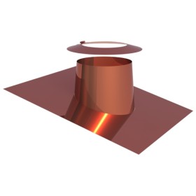 Dachdurchführung 5°-15° mit Bleirand und Wetterkragen aus Kupfer für Tecnovis TEC-DW-Classic