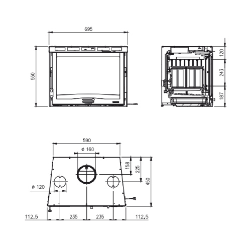 La Nordica Inserto 70 | 4.0 - Ventilato Kamineinsatz 7,8 kW