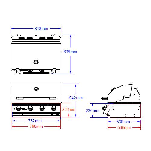 Gasgrill Bull BBQ Lonestar Built-In