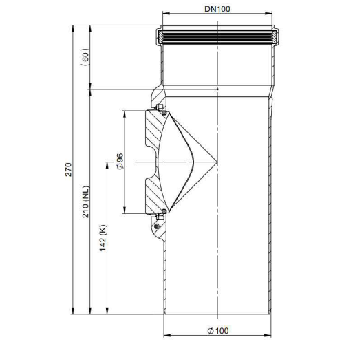 Inspektionselement - einwandig - Tecnovis TEC-PPS