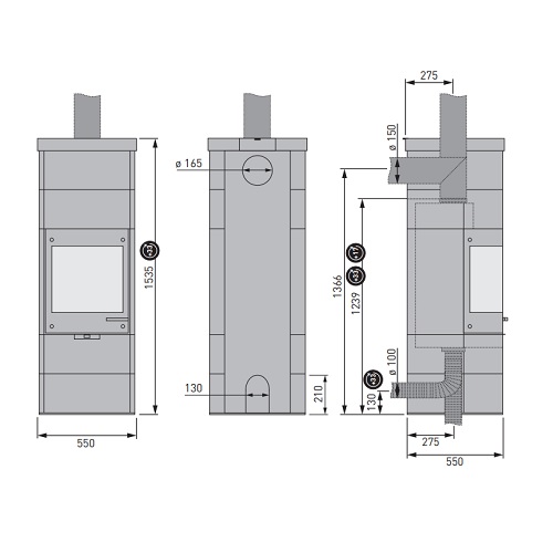 Kaminofen Skantherm Milano Stein 2.0 6kW