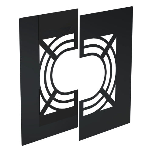 Deckenblende für Hinterlüftung, zweiteilig, 0-30° - doppelwandig - Tecnovis TEC-DW-NOIR