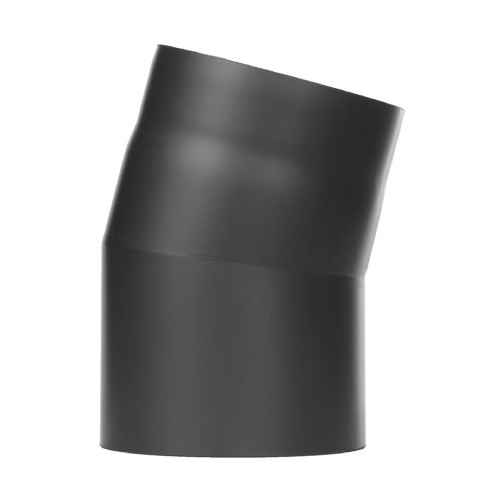 Ofenrohr - Winkel 15° ohne Tür schwarz - Tecnovis TEC-Stahl