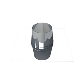 Flachdachdurchführung, Aluminium unlackiert, Ø200 mm - DRU LAS ES-E 200/150/100
