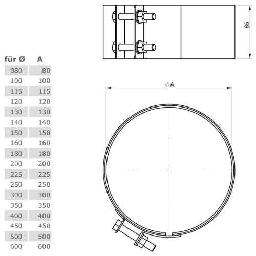 Kesselbride - einwandig - Tecnovis TEC-EW-Classic