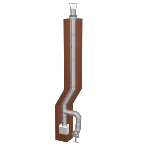 Schornsteinsanierung einwandig Ø 80 mm – Tecnovis TEC-EW-Classic