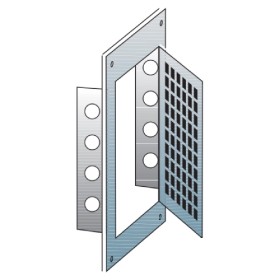Kamintür 200 mm x 300 mm mit Lüftungsgitter - einwandig - Raab EW-FU