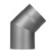 Vorschau: Ofenrohr - Winkel 45° ohne Tür gussgrau - Tecnovis TEC-Stahl