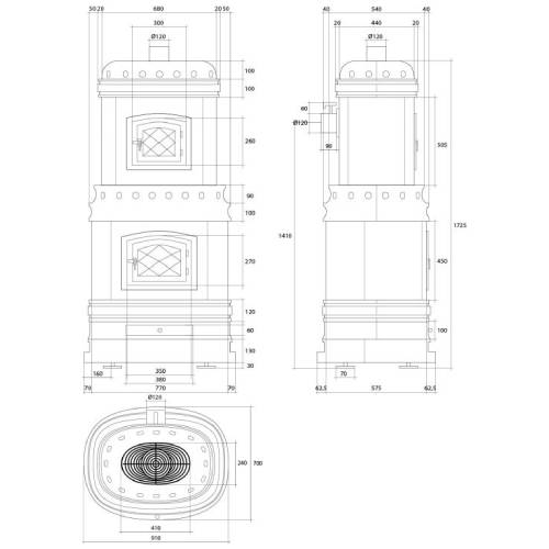 Sergio Leoni Viennese Kaminofen 14,6 kW