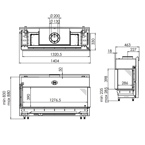 DRU Metro 130XT/2 RCH Gaskamin