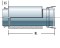 Vorschau: V-Rohrelement 500 mm (für Verbindungsleitung druckdicht) - doppelwandig - Raab DW-Alkon