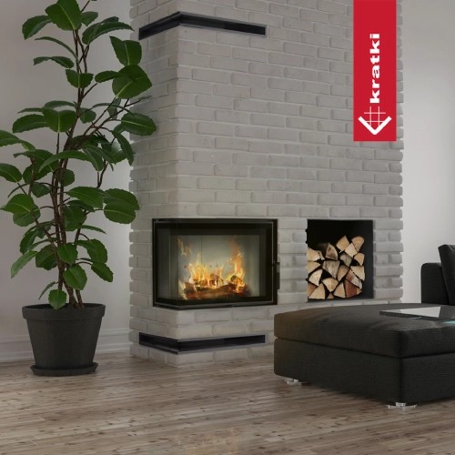 Kratki Lucy 12 Slim Kamineinsatz 8 kW Eckkamin