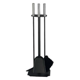Lienbacher - Kaminbesteck 3-teilig, schwarz beschichtet, Griffe Edelstahl 62x26x21cm Kaminzubehör