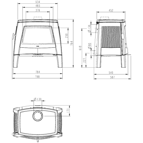 Leda Apella Kaminofen 7 kW