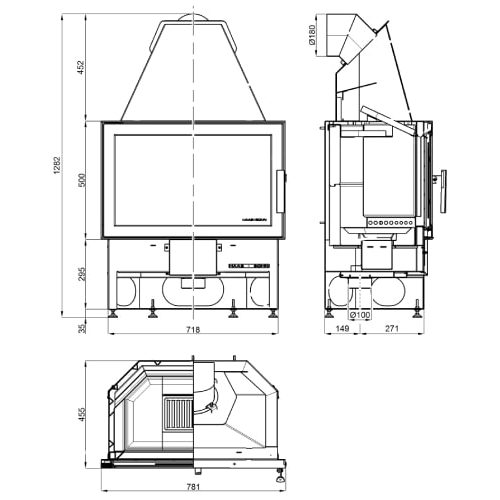 Haas und Sohn KOMFORT-IV Kamineinsatz 8 kW 