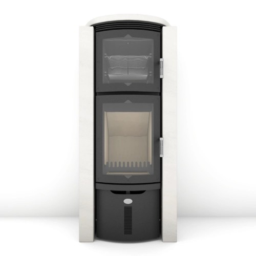 Kaminofen Max Blank AZZURRO BF 7kW Speicherofen mit Backfach