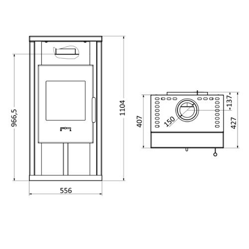 Wamsler Yuna Naturstein Kaminofen 6 kW