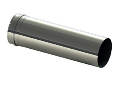Edelstahlrohr L = 500 mm V2A - Zuluftsystem