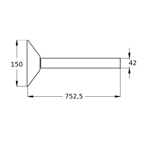 Verlängerung für Wandhalter "Typ L4" - Schiedel ICS