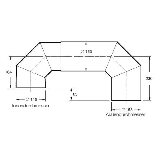 Buderus - Abgas-Doppelbogen ohne Tür Kaminzubehör Buderus - Abgas-Doppelbogen ohne Tür Kaminzubehör