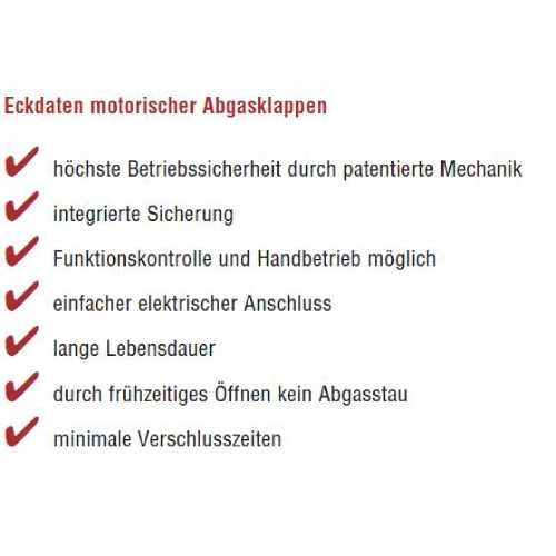 Kutzner und Weber - Motorische Abgasklappe MUK STA 2 (S1) 230V