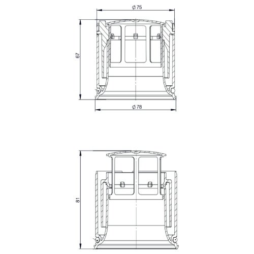 Rückstromsicherung PPS Ø 80 mm mit integriertem Siphon - einwandig - Tecnovis TEC-PPS