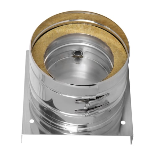 Grundplatte mit Kondensatablauf seitlich und 1/2“ Nippel - Tecnovis TEC-DW-Silver