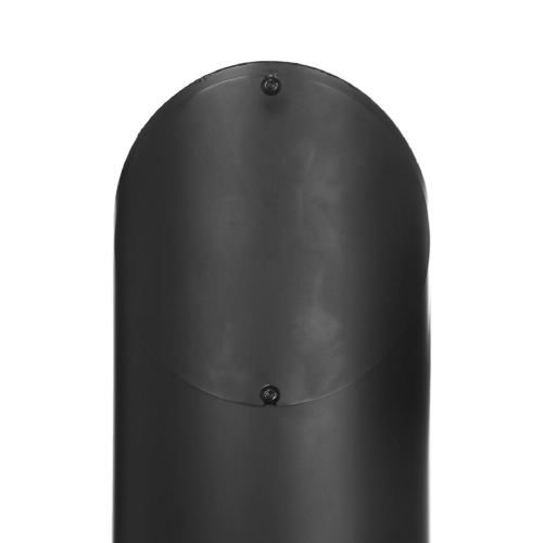 Ofenrohr - doppelwandig - Winkelrohr mit Tür und Drosselklappe schwarz - Tecnovis TEC-Protect