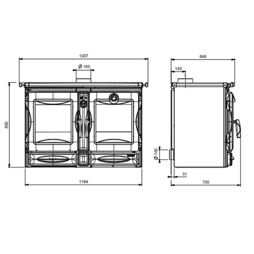 La Nordica Alaska Holzherd 12 kW