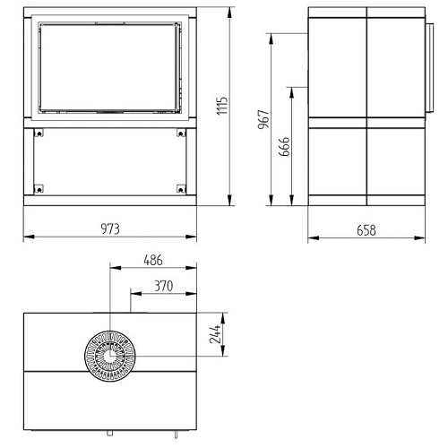 Jydepejsen Sigma Titan 1 Kaminbausatz 7 kW