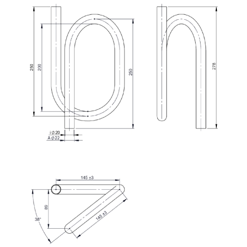 Trompetensiphon mit 200 mm Sperrwasserhöhe - einwandig - Tecnovis TEC-EW-Classic