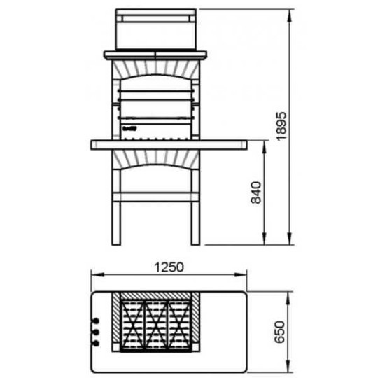 Grillkamin Sunday Tebe Lx Crystal Gartengrillkamin